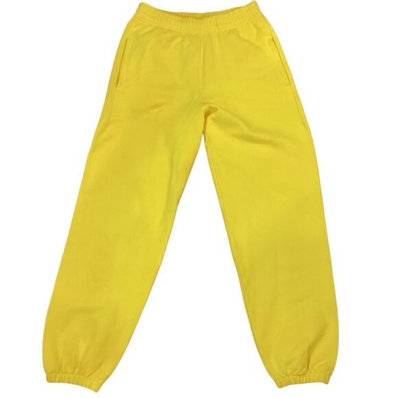Les Girls Les Boys Slim Sweatpants Cotton Yellow Size Small - Picture 5 of 15